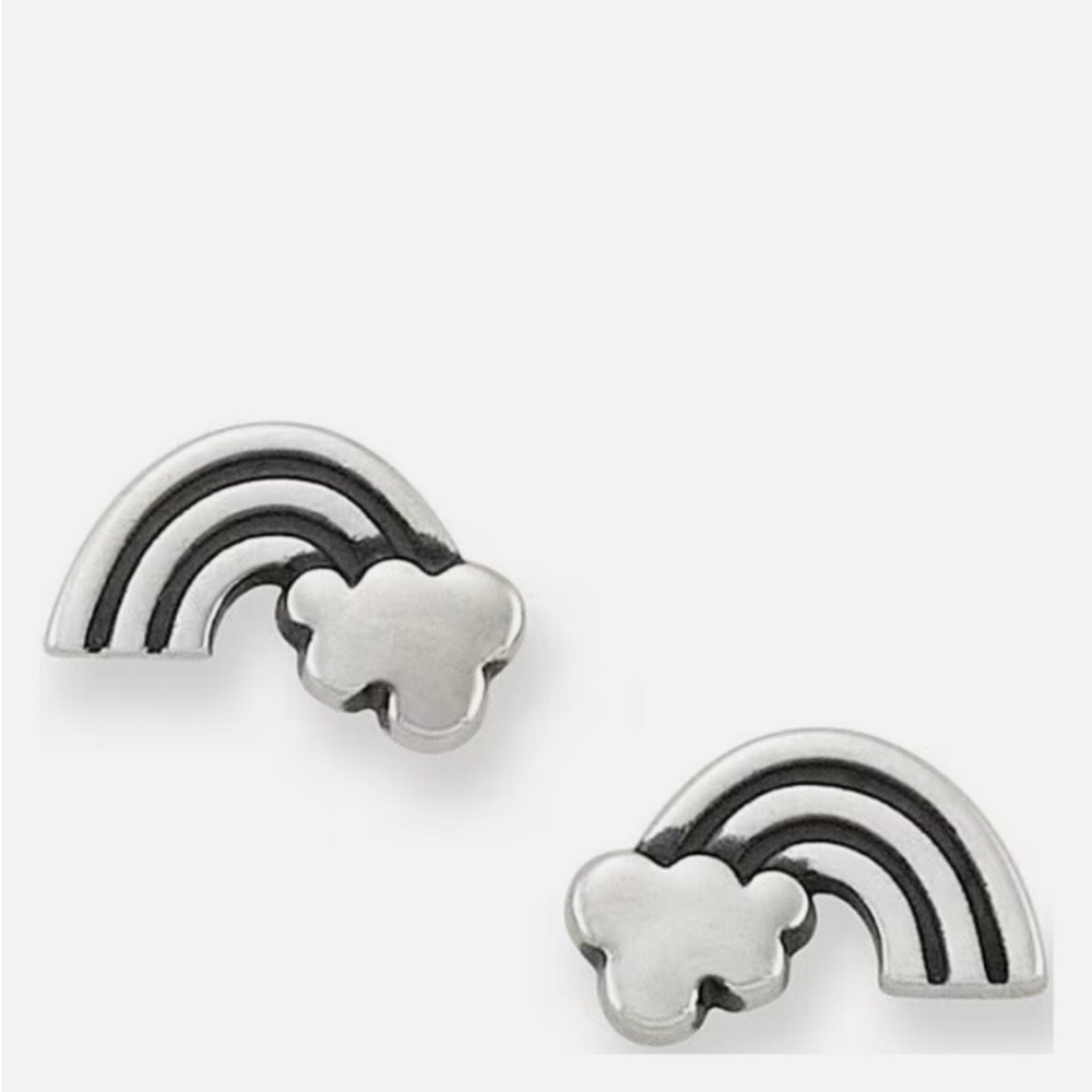Silver Rainbow Cloud Earrings